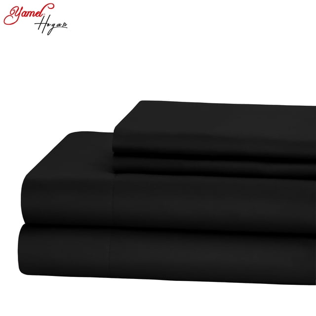Sábanas Matrimonial Yamel 2500 Hilos Tacto Suave Negro