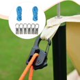 thumbnail image 1 of Cuerda con tensor de rodillo Herramienta para tensar cuerdas Práctica, multifuncional, resistente, ajustador de paracord para navegación y camping 2 cuerdas 6 ganchos, 1 of 8