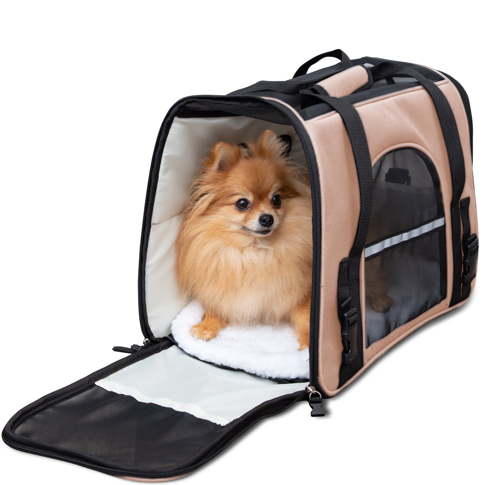 Best for Small Medium Cats Dogs Airline Approved Dog Carrier with Mesh Window Breathable Collapsible,Soft-Sided,Escape Proof,Easy Storage NAT Dog Carrier Cat Carrier Pet Carrier 