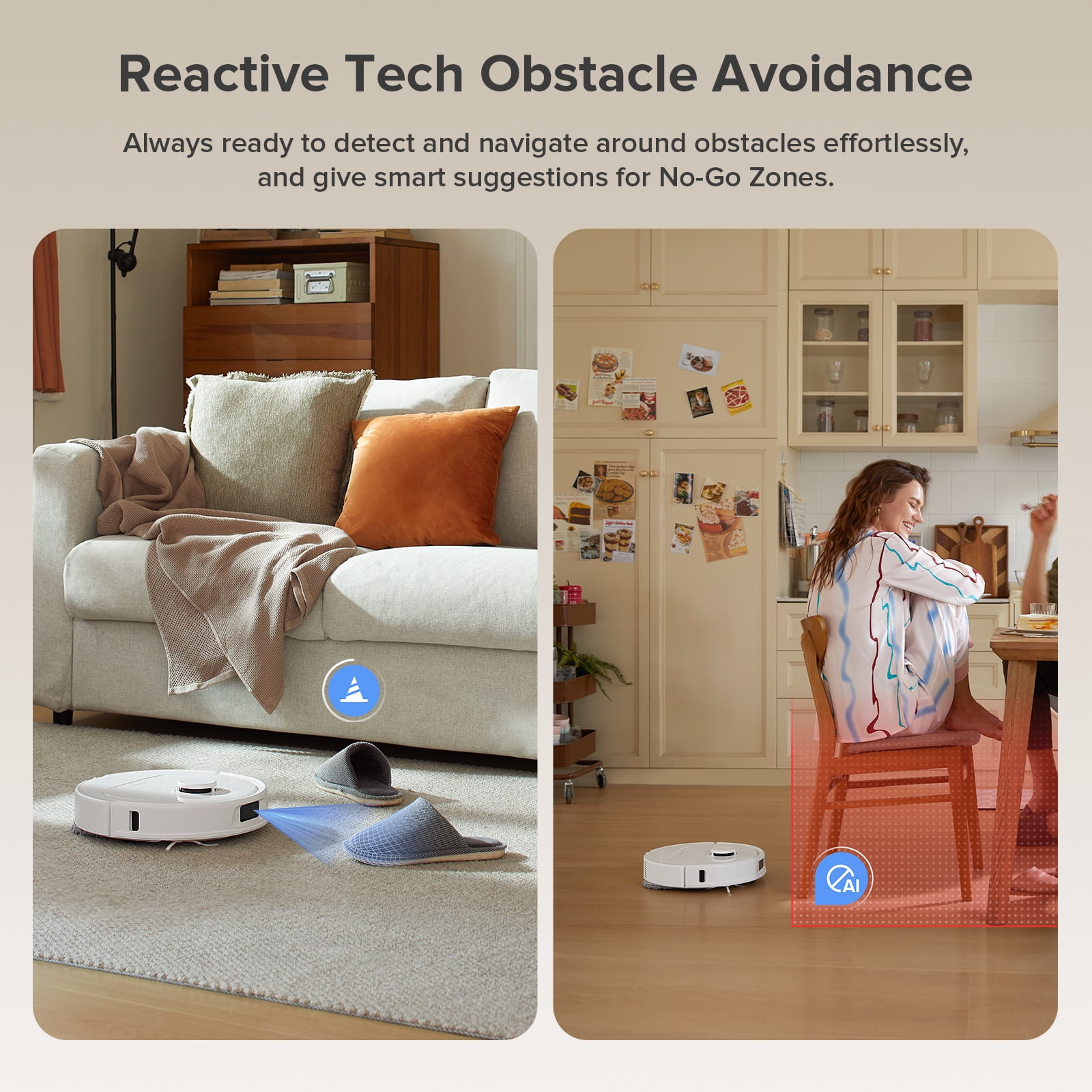 Roborock Qrevo Series Robot Vacuum and Mop, Auto Mop Washing&Drying, 8000Pa Suction, Self-Emptying, Anti-Tangle Brushes, Smart Obstacle Avoidance (QV 35A)
