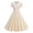 Beige, variant on Polka Dot Swing Dress for Women 1950s Vintage Hepburn Style Party Midi Dress Short Sleeve A-Line Cocktail Dress With Button