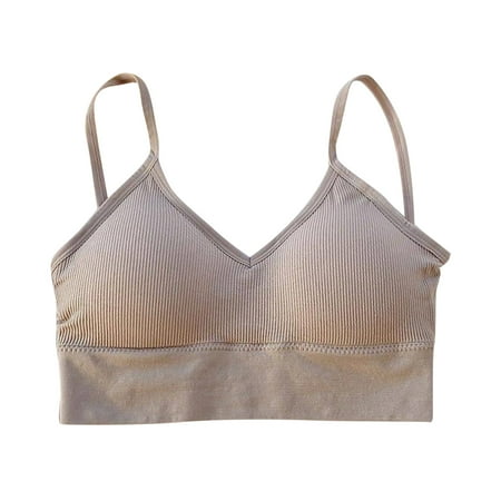 Ploknplq Camisole Tops for Women Push Up Bra Bralettes for Women Yoga Bra Sports Bra Tops Yoga Pad Sportswear Vest Tank Tops Push Up Bralette Top Sports Bras for Women Bras for Women Gray One Size