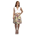 thumbnail image 6 of Womens V Neck Empire Waist Floral A line Dress, 6 of 8