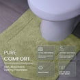 thumbnail image 6 of HOME WEAVERS Waterford Bathroom Rug Toilet Rugs U Shaped Contour, Thick Toilet Rug, Non-Slip Contour Mat for Bathroom,100% Cotton Soft, Absorbent Water, Machine Washable, 20"x20" Contour, Green, 6 of 8
