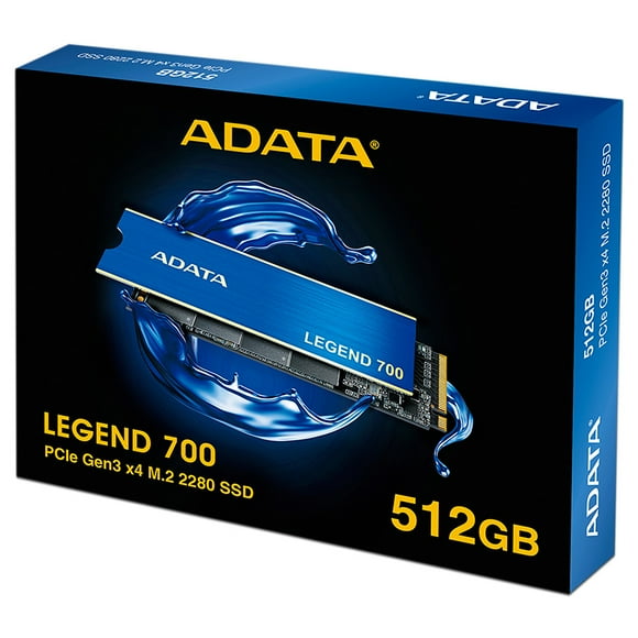 Unidad de estado sólido ADATA LEGEND 700 de 512GB, M.2 NVMe PCIe. Adata ALEG-700-512GCS