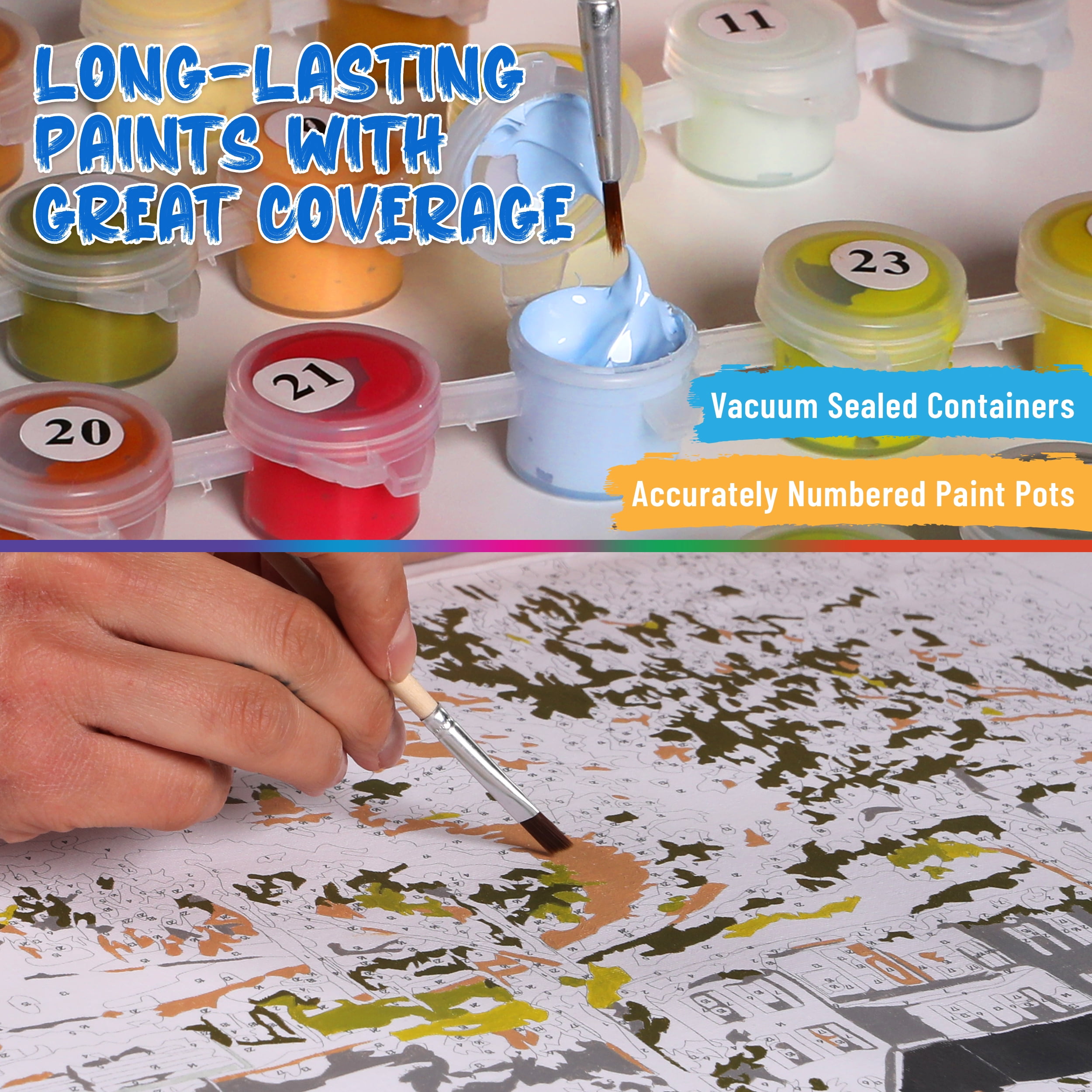 Ledgebay Paint by Number Kit for Adults, Unframed (Life's Reward)