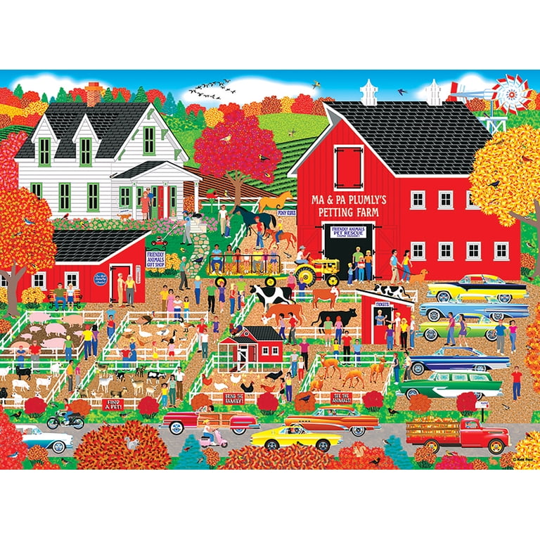 Cra-Z-Art Home Country 1000-Piece Plumly's Petting Farm Jigsaw