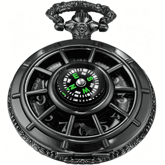 GJX Men'S Pocket Watch,Arabic Dial Pocket Watch with Chain for Men