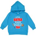 thumbnail image 2 of Inktastic Little Sister and Biggest Fan Baseball Glove and Bat Toddler Hoodie, 2 of 4