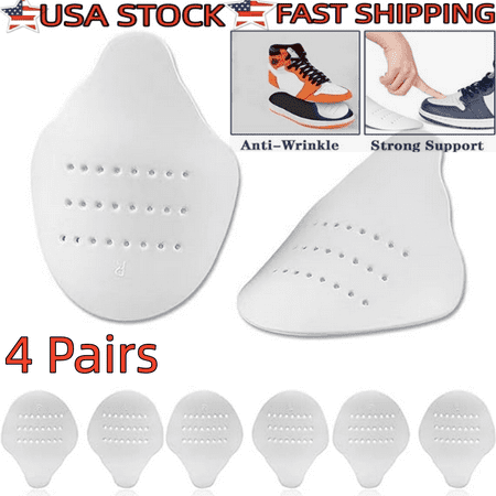 4 Pairs Shoe Crease Protector, Crease Protectors, Anti-Wrinkle Sneaker Crease Protector Compatible with Air Force 1, Jordans ﻿