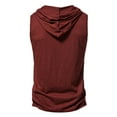 thumbnail image 5 of ZRBYWB Summer Tank Top New Male Solid Color Baggy Hooded T Shirt Vest Large Fashion Casual Sports Jacket Funny Beach Vacation, 5 of 8
