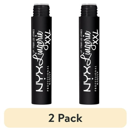 (2 pack) NYX Professional Makeup Lip Lingerie XXL Matte Liquid Lipstick Naughty Noir