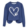 thumbnail image 2 of Fznquz Graphic Women Sweatshirt Long Sleeve Blue Fall Winter Sweatshirts Trendy Casual Crew Neck Fall Fashion, 2 of 4