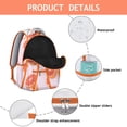 thumbnail image 4 of Orange Print Backpack - Stylish laptop backpack for school & work, lightweight & spacious, comfortable straps, trendy for men & women., 4 of 6