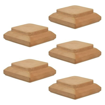 4x4 Traditional Flat Wood Post (5-Pack) - One-Piece Miterless - Fence & Deck Protection (5, 3-1/2")