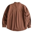 thumbnail image 4 of Mens Tee Shirts Long Sleeve Crewneck Henley Shirts Lightweight Coffee T-Shirts with Button Summer Shirts for Men, 4 of 5