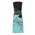 thumbnail image 4 of Summer Savings Clearance! Titcea Summer Dresses for Women 2024 Deep V Neck Sleeveless Wrapped Chest Flowy Maxi Dresses Floral Printed Casual Elegant Dresses, Gifts for Mom/Her, 4 of 5