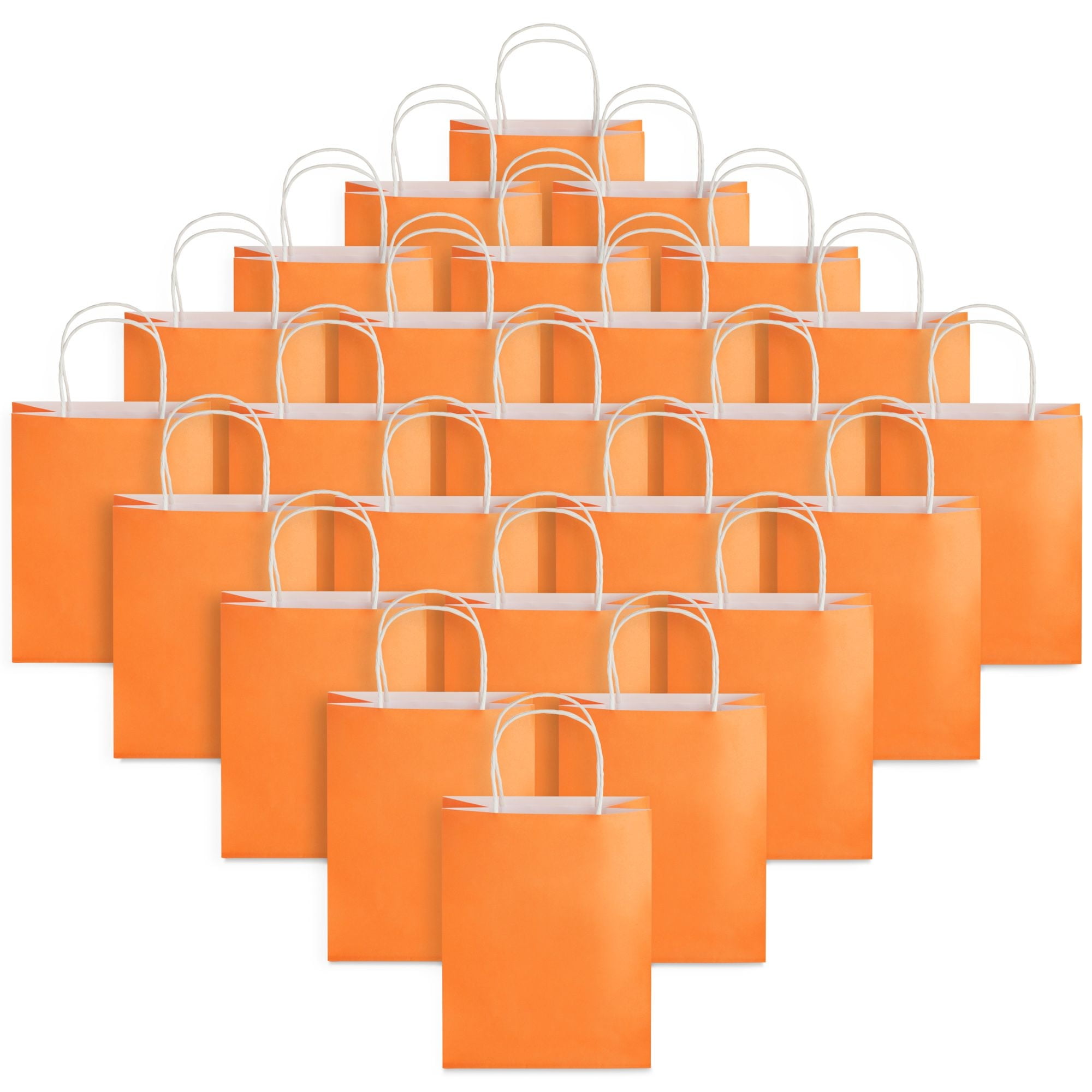 Orange ( Base ) 200 GSM Printed Duplex Paper Carry Bag, With Strap,  Capacity: 1kg