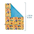 thumbnail image 4 of Wildkin Baby Plush Velour Blanket for Girls and Boys (Under Construction Blue), 4 of 6