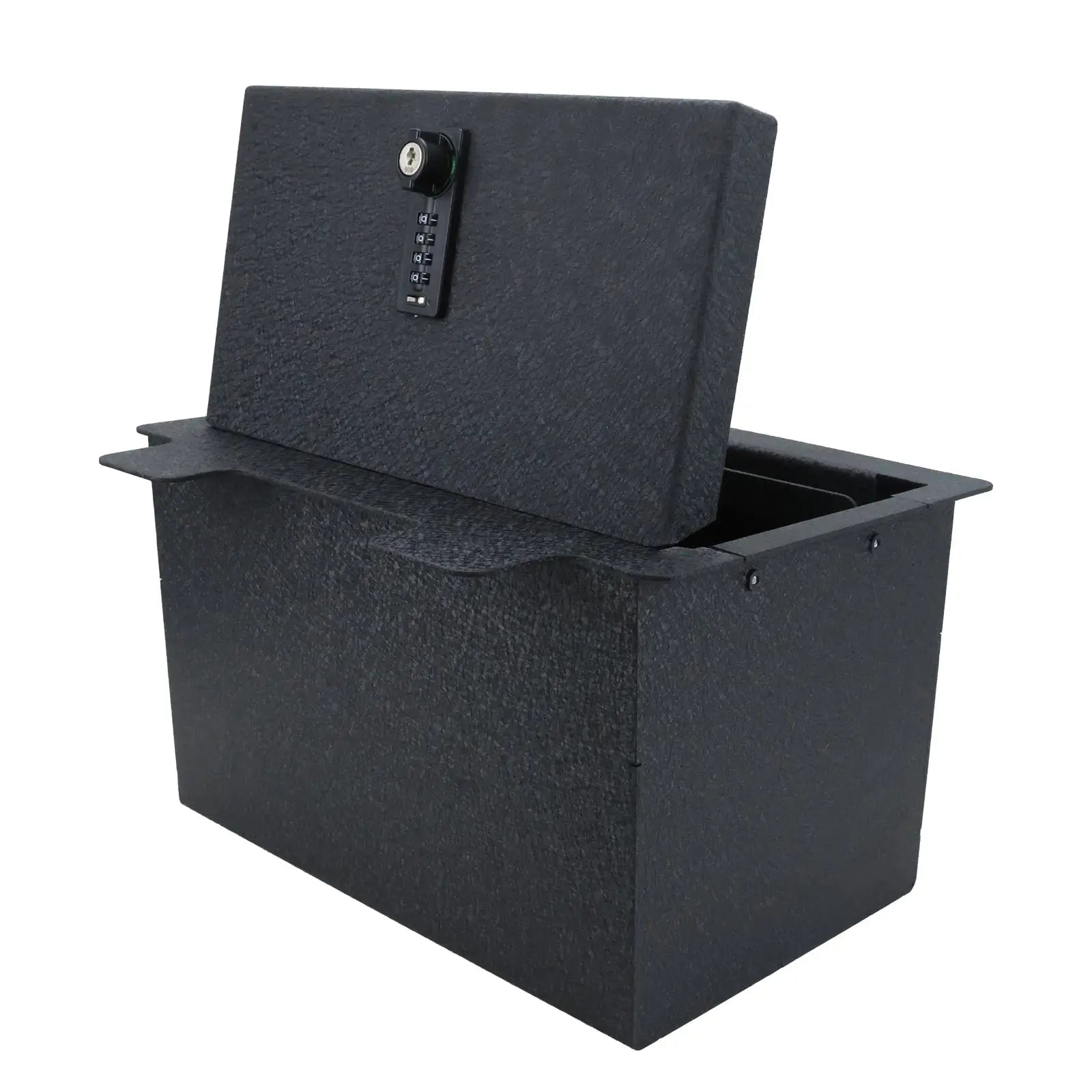 WASAI Center Console Gun Safe - Console Lockbox Vault for Chevy Silverado/for GMC Sierra 1500 2019-2022, NOT FOR REFRESHED MODELS, Anti-theft Car Safe with 4-digit Lock with Password Retrieval Key.