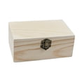 thumbnail image 4 of Caja de madera con tapa con bisagras, cajas de madera con cierre frontal, caja de almacenamiento decorativa de madera para broche, pendientes, disposi, 4 of 9
