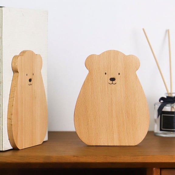 FRCOLOR  2 Pcs Rack Bear Bookends Practical Home Accessory Cute Office