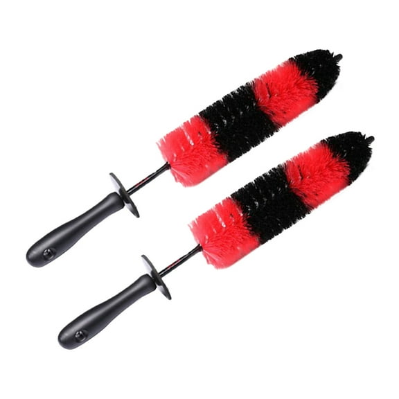 HEMOTON Car Cleaning Brush with Black PP and PE Bristles 44cm Long for Wheel and Rim Detailing Safe for All