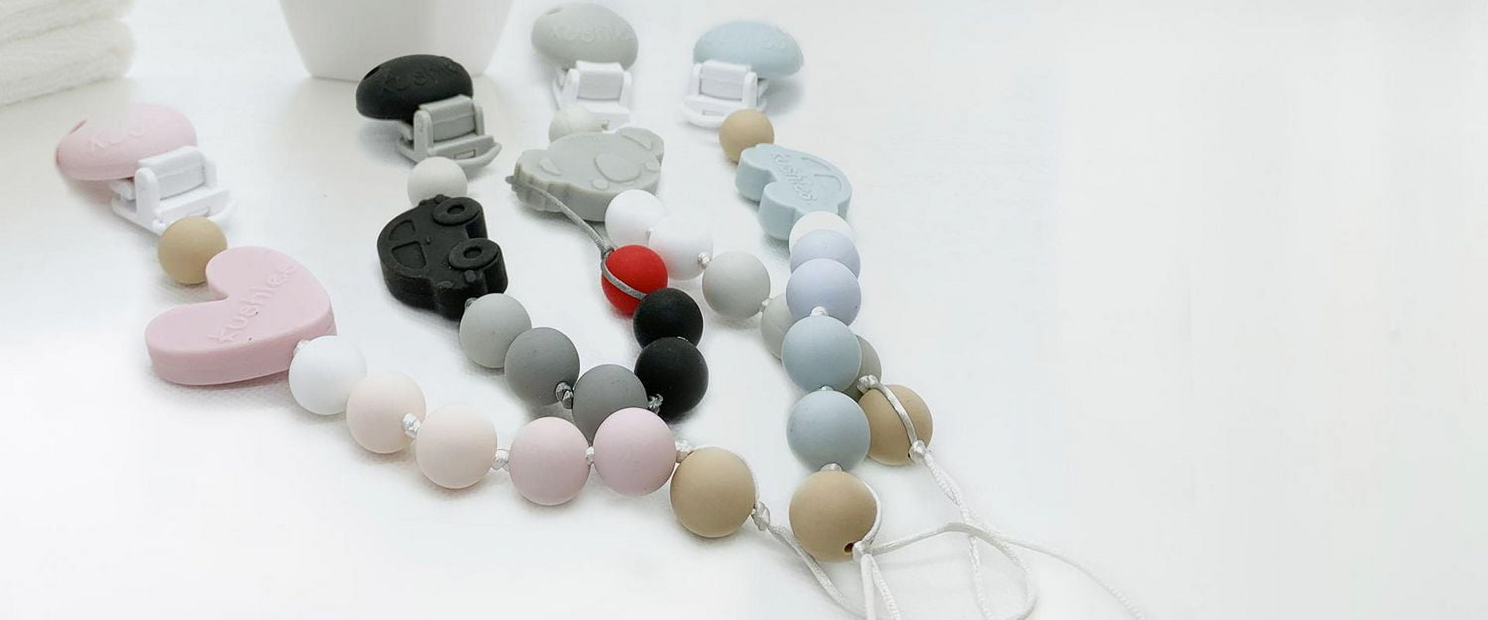 Silibeads silicone pacifier clip - Heart