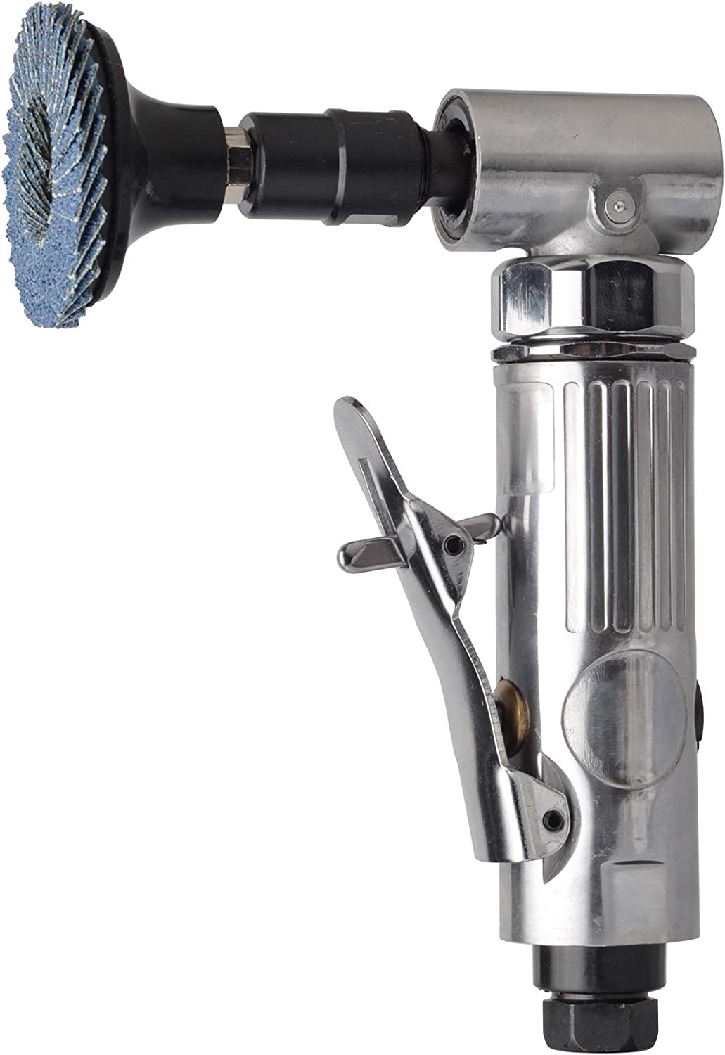 1/4 Inch Angle Air Die Grinder with 22 Pcs 2-Inch Roll Lock Sanding Discs Polished Color Angle Pneumatic Die Grinder Air Die Grinder Kit