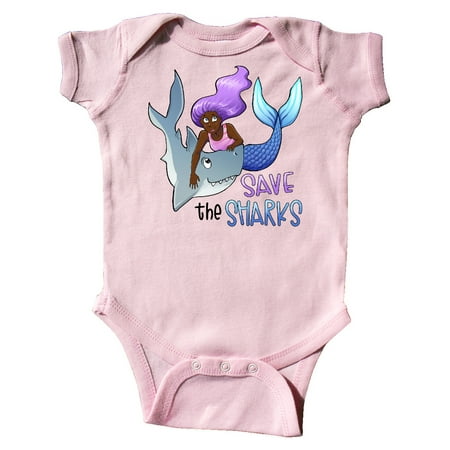 

Inktastic Save the Sharks- Mermaid Gift Baby Boy or Baby Girl Bodysuit