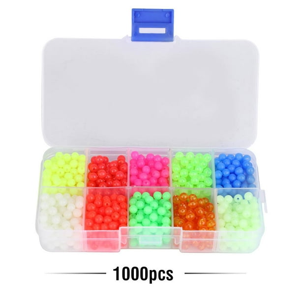Fyydes Fishing Bead,1000pcs/Box Plastic Round Beads Fishing Tackle Lures  Tools Accessory For Outdoor Fishing, Bead Fishing Lures