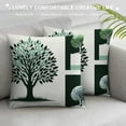 thumbnail image 3 of Orinice  Tree Throw Pillow Cushion Cover, Mother Nature Theme Fresh Trees with Leaves Pattern Ecology and Growth Theme, Decorative Square Accent Pillow Case,  White, 3 of 5