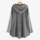 thumbnail image 4 of ICHUANYI Clearance Women Plus Size Letter Casual Pockets High Low Long Sleeve Hooded Keep Warm Coat Tops(Gray, XL) ICHUANYI WER2023081511167, 4 of 4
