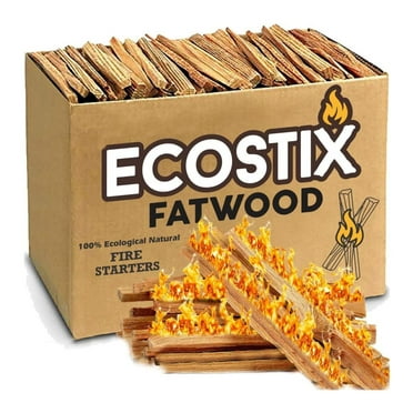 Eco-Stix Fatwood Fire Starter Kindling Firewood Sticks Bulk Packaged Firestarters 100% All Natural Resin Ocote 5LB