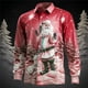 thumbnail image 2 of Playeras Cuello V Para Hombre, Camiseta Navideña Con Estampado Digital 3D, Cuello Redondo, Manga Larga, Jersey, Top De Manga Larga, 2 of 3