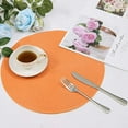 thumbnail image 3 of Nvzi Round Braided Placemats Set of 6 Round Table Mats for Dining Table 15 inch (Orange, 6), 3 of 5