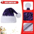 thumbnail image 3 of Personalized Sequin Santa Hat for Adults, Red Glitter Christmas Party Hat, Xmas Halloween New Year Holiday Headwear, 3 of 5