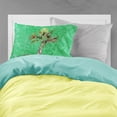 thumbnail image 2 of Welcome Palm Tree on Green Fabric Standard Pillowcase, 2 of 2