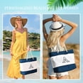 thumbnail image 3 of oscaurt Beach Bag Initial Tote Bags for Women Travel Bag with Zipper Vacation Essentials Personalized Birthday Christmas Gifts for Women Her, 3 of 6