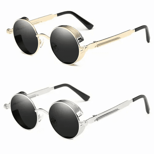 Lentes de Sol Malubero UV-400 2 Piezas Dorado y plata