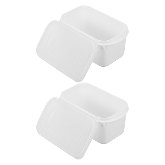 LOLIPPYY 2Pcs Covered Butter Keeper PP Material for Kitchen Organization