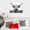 thumbnail image 4 of GOSMITH  Highland Cow Canvas Wall Art Black and White Animal Wall Art Cow Wall Art Canvas Prints for Living Room Bedroom Office Wall Decor Home Decor, 4 of 4