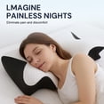 thumbnail image 6 of PEPWELL 2 in 1 Memory Foam Cervical Pillow for Neck Pain Relief, Ergonomic Contour Orthopedic Bed Pillow with Armrest & Ear Hole, Dual Heights, Neck Support for Side Back Stomach Sleepers, 6 of 10