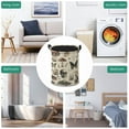 thumbnail image 5 of Mushroom Motifs Skull Butterfly Moon Round Laundry Hamper with Drawstring, Collapsible Dirty Clothes Storage Basket, Bedroom Nursery Dorm Bin for Toys Baby, 5 of 6