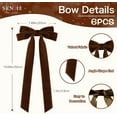 thumbnail image 2 of 10Pcs 20"x8" Velvet Christmas Tree Bows, Vintage Ribbon Tree Topper Bows, Ornaments for Staircase Garland Wreath Holiday Home DIY Crafts Christmas Decorations( Deep Brown ), 2 of 10