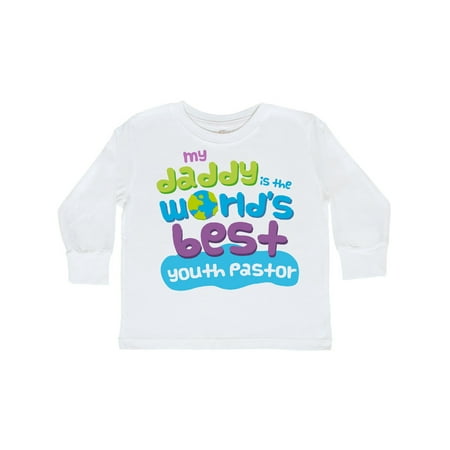

Inktastic My Daddy is the World’s Best Youth Pastor Gift Toddler Boy or Toddler Girl Long Sleeve T-Shirt
