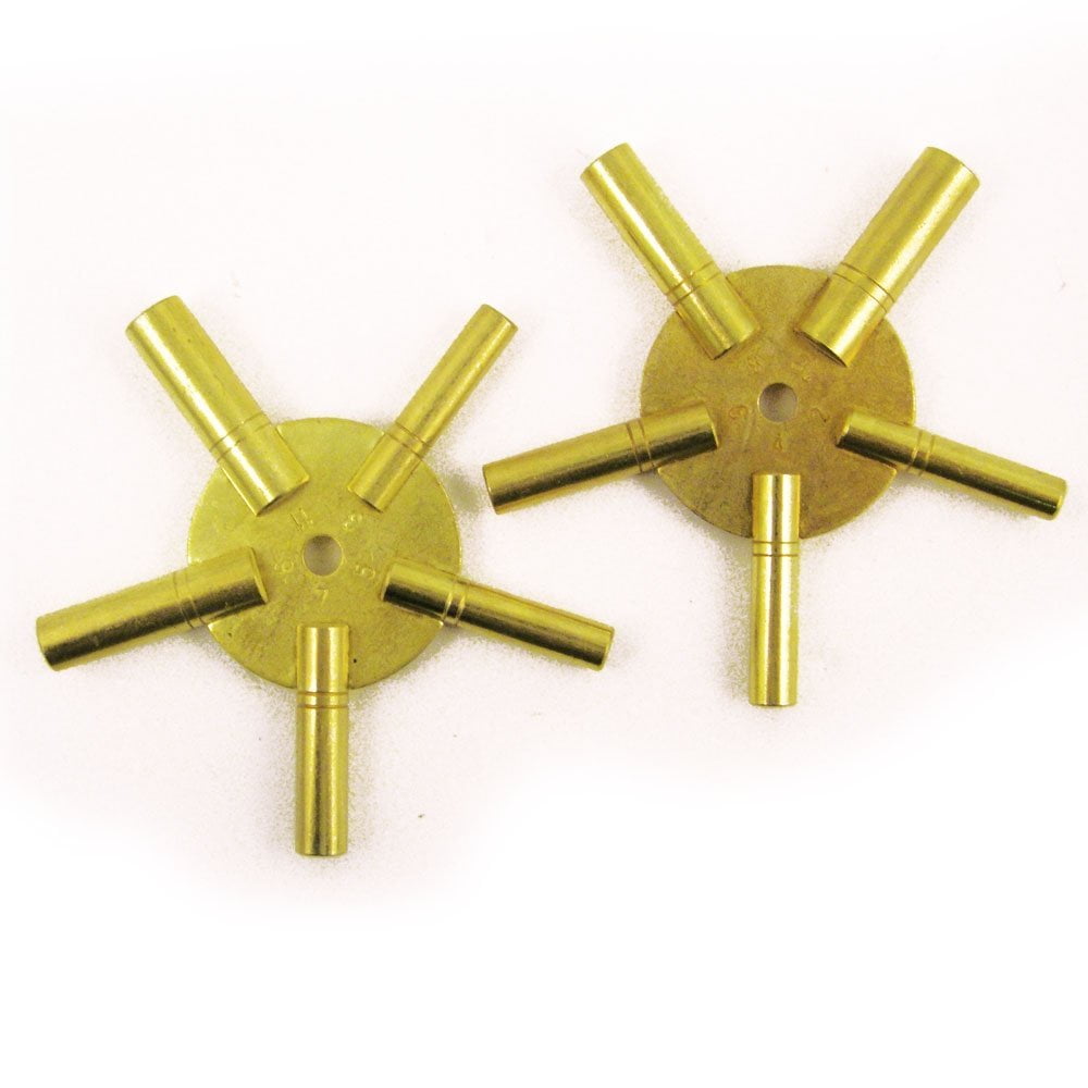 Details about   2pc Universal 5 Prong Brass Clock Key for Winding Clock ODD & EVEN Numbers 