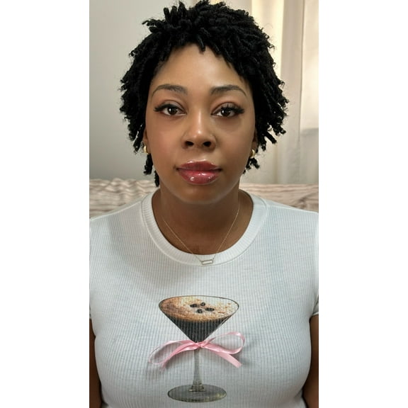 LUXLUXE Kayla Curly Locs 11 in Long Full Wig Full Cap Wig, Heat Resistant Fibers, Black Color