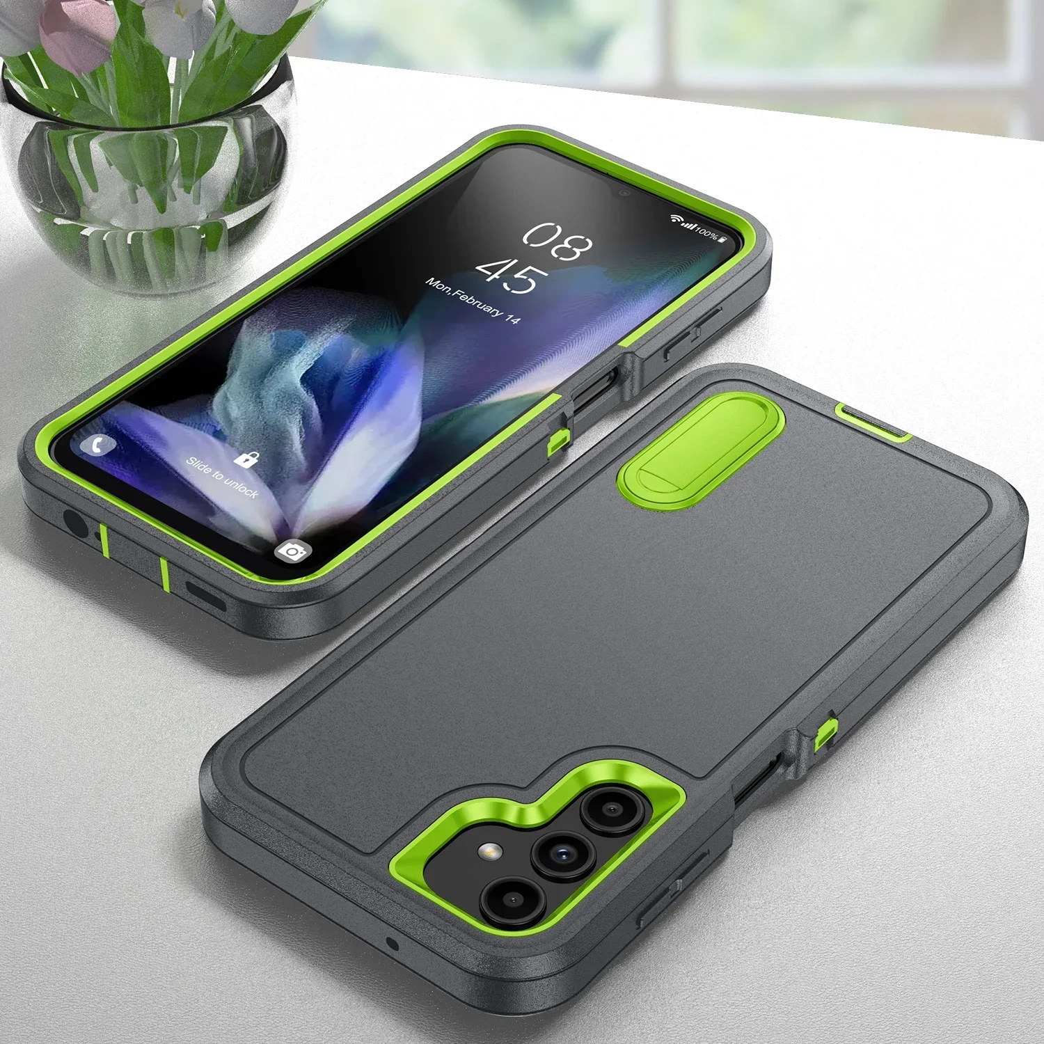 Otter Anti-Shock Box Rugged Cover for Samsung Galaxy S25 S24 S23 Ultra S22 Plus FE A56 A36 A26 A16 A06 Stand Armor Phone Case