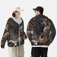 thumbnail image 4 of Gaeub Leopard On Tree Branch Men's and Women's UPF 50+ Long-Sleeved Sun Protection Clothing, Fishing Shirt Long Sleeve Zip-XX-Large, 4 of 7